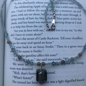 203: Labrodorite Venetian Glass Necklace